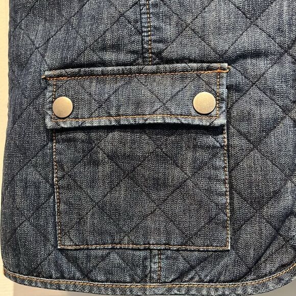 Denver Hayes Blue Denim Quilted Zip Up Vest Size‎ L - Picture 4 of 10